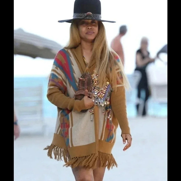 Urban Outfitters Ecote Aztec Open Front Fringe Details Sweater Cardigan(S) - Picture 2 of 12